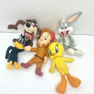 Looney Tunes Starbucks Lot Elmur Daffy Taz Tweety Bugs Plush Stuffed Animal Toy